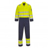 Hi-Vis Modaflame-haalari, keltainen/tummansininen, hoikka, koko L