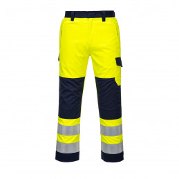 Hi-Vis Modaflame housut, keltainen/tummansininen, normaali, koko L