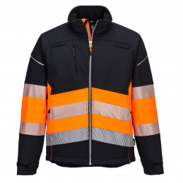 PW3 Hi-Vis Luokka 1 Softshell takki 3L, musta/oranssi, , koko 4XL