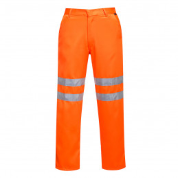 HiVis Polyesteri-puuvilla Service-housut, oranssi, normaali, koko 4XL