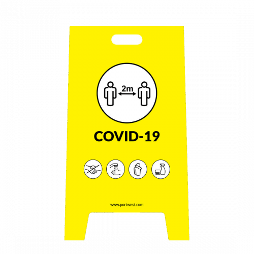 Korona-lattiavaroituskyltti