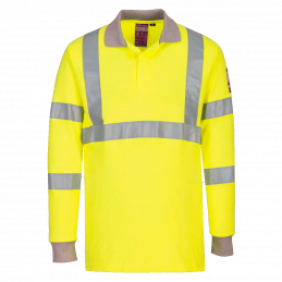 Palosuojattu antistaattinen Hi-Vis pitkähihainen polopaita
