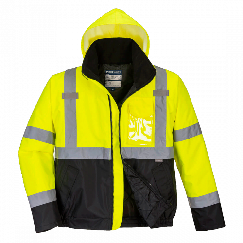 Hi-Vis kaksisävy Bomber-takki