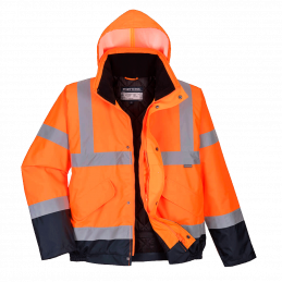 Hi-Vis kaksisävy Bomber-takki