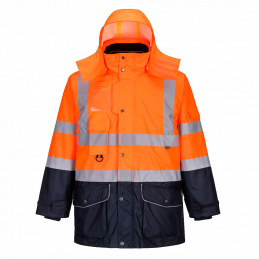 Hi-Vis 7-in-1 kaksiväri Traffic-Takki