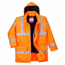 Bizflame Hi-Vis Antistaattinen FR-sadetakki.
