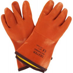 Öljynkestävä vinyylikäsine Thermo-vuorella