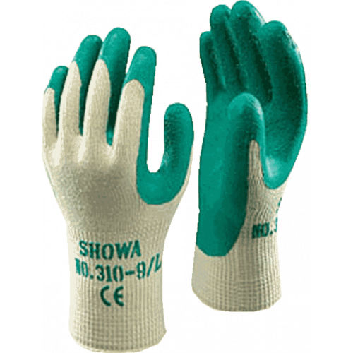 Showa 310 kumitetut puuvillahanskat